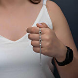 STİLLOVE ​Gümüş Damla Zultanit Taşlı Kadın Bileklik