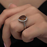 STİLLOVE Gümüş Zultanit Damla Kadın Yüzük