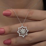 STİLLOVE Gümüş Kar Tanesi Kadın Kolye