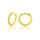 STİLLOVE Gümüş Gold Halka Kadın Küpe