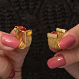 STİLLOVE Gümüş Trabzon Hasır Çivili Kadın Küpe