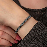 STİLLOVE Gümüş Kazaziye Örgü Bileklik