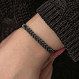 STİLLOVE Gümüş Kazaziye Örgü Bileklik