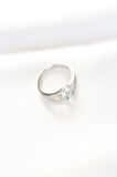 STİLLOVE Renkli Zirkon Taşlı Silver Renk Ayarlanabilir Yüzük