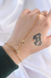 STİLLOVE 316L Çelik Gold Renk Pembe Zirkon Taşlı Kanatlı Kalp Model Şahmeran