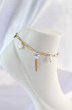 STİLLOVE 316L Çelik Gold Renk Sallantılı Kelebek Halhal