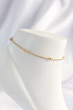 STİLLOVE 316L Çelik Gold Renk Minimal Topçuk Model Halhal