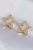 STİLLOVE Pirinç Gold Renk Yıldız Küpe