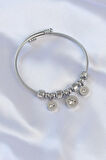 STİLLOVE 316L Çelik Gümüş Renk Zirkon Taşlı Cartier Model Charm Bileklik