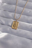 STİLLOVE 316L Çelik Zincir Gold Renk Zirkon Taşlı Göz Figür Tarot Kolye