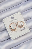 STİLLOVE Xuping Rose Renk Zirkon Taşlı Su Yolu Küpe