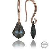 STİLLOVE Swarovski Crystal Taşlı Gümüş Yeşil Taşlı Damla Sallantılı Kadın Küpe