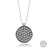 STİLLOVE Swarovski Crystal Taşlı Yuvarlak Gümüş Kadın Kolye