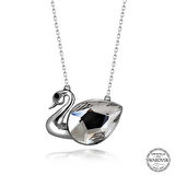 STİLLOVE Swarovski Crystal Taşlı Kuğu Gümüş Kadın Kolye