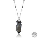 STİLLOVE Swarovski Crystal Taşlı Top Zincir Gümüş Kadın Kolye