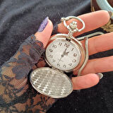 STİLLOVE Vintage Gümüş Köstekli Zincirli Cep Saati
