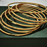 STİLLOVE Gümüş Ajda Desenli Gold bilezik