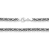 STİLLOVE Gümüş Kral Zincir - 3 mm Köşeli