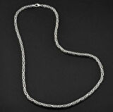 STİLLOVE Gümüş Kral Zincir - 3 mm Köşeli