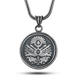 Gümüş Osmanlı Devlet Armalı Cevşen Kolye SL12591