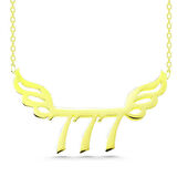 STİLLOVE Gümüş Gold 777 Melek Sayısı Kadın Kolye