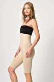 Kadın Ten Ultra Yüksek Bel Dikişsiz Uzun Paça Boxer Korse 2044