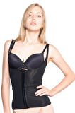 Kadın Siyah Önden Agraflı Yelek Bel Korsesi 2875