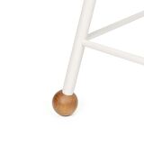 Tabure Ahşap Deri Döşemeli Metal Ayaklı – 47cm