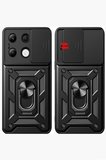 Redmi Note 13 4G Kılıf Pars Lens Yüzüklü Silikon - Lacivert