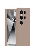 Samsung Galaxy S25 Ultra Kılıf Nano içi Kadife Silikon - Pudra
