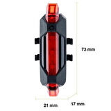Sylar Usb Şarj Edilebilir Parlak Bisiklet Led Lamba Su Geçirmez Güvenlik Uyarı Arka Lamba Işığı