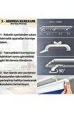 Ekru Güneşlik Stor Perde Etek Dilimli Stor Perde