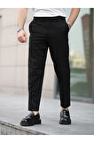 ERKEK PREMİUM DUBLE PAÇA BEL DESTEKLİ KUMAŞ PANTOLON