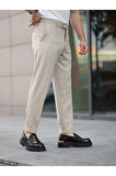 ERKEK PREMİUM DUBLE PAÇA BEL DESTEKLİ KUMAŞ PANTOLON