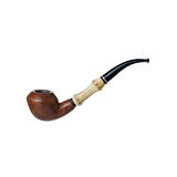 Şahin Bamboo Filtresiz Ebonit Saplı Pipo (240005)