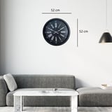 Siyah Noir Imperium 52 Cm Metal Duvar Saati