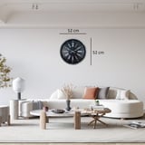 Krom Vıctoria 52 Cm Metal Duvar Saati
