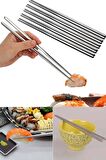 Yeni Ev hediyesi Çin Çubuğu Yemek Çubukları Metal Chopstick 10 Çift  Paslanmaz Çelik 10 Çift 