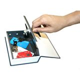 Dekoratif Hediye Kitap Kasa Kitap Şeklinde Gizli Kasa Metal Kumbara Kasa Kumbara Anahtarlı