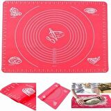1 Adet Hamur Açma Matı Ölçekli Büyük Boy Silikon Hamur Açma Matı 50x40 Cm Hamur Açma Matı Ölçekli
