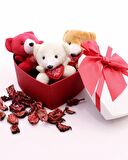 Kalp Kutuda Mini Ayıcıklar Hediye Seti Sevgiliye Eşe Sürpriz Sevgiliye Hediye