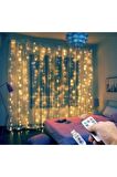 Dekoratif Led Işık Perde Led 3 Metre Kumandalı 8 Ayrı Moda Sahip 3 mt X 3 mt Perde Peri Led Usb