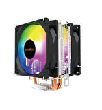 Strong M2-DUAL 2x9cm Rainbow 2 Bakır Borulu 115W TDP Intel/AMD Kule Tipi Işlemci Cpu Fan