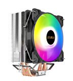 Strong M4-12XPRO 12CM Rainbow 4 Bakır Borulu 135W 4 Pin Intel/Amd Kule Tipi Işlemci Cpu Fan