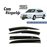 Cam Rüzgarlığı Honda Civic ies 1996-2001 Arası Sedan Mügen Tip Piano Black