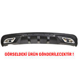 Renault Fluence Difüzör Arka Tampon Eki 2 Egzoz Çıkışlı Siyah