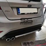 Ford Fiesta Mk7 Difüzör Arka Tampon Eki 4 Egzoz Çıkışlı Gri Lüx Tip