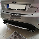Ford Fiesta Mk7 Difüzör Arka Tampon Eki 4 Egzoz Çıkışlı Gri Lüx Tip