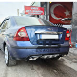 Ford Focus 2 Difüzör Arka Tampon Eki 2 Egzoz Çıkışlı Gri