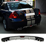 Ford Mondeo Mk3 Difüzör Arka Tampon Eki 4 Egzoz Çıkışlı Gri